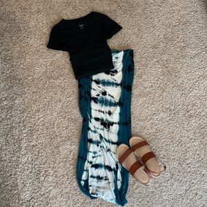 Tie-Dye High-low Skirt